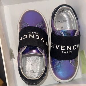 Givenchy Kids Blue and Silver Sneakers